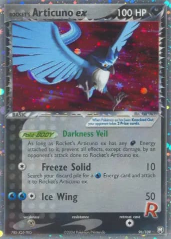 Rocket's Articuno ex Pokémon card #96