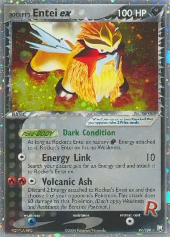 Rocket's Entei ex Pokémon card #97