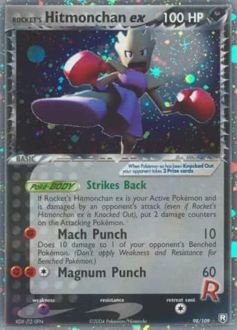 Rocket's Hitmonchan ex Pokémon card #98