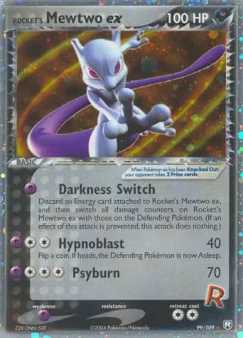 Rocket's Mewtwo ex Pokémon card #99