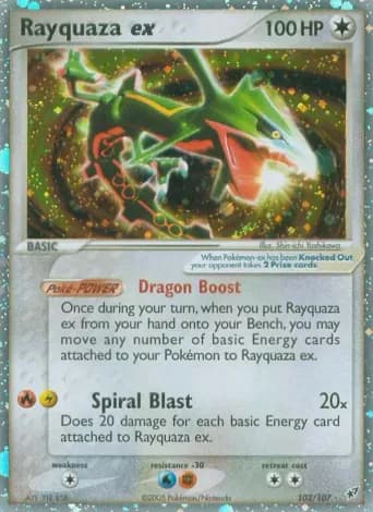 Rayquaza ex Pokémon card #102