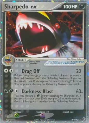Sharpedo ex Pokémon card #104