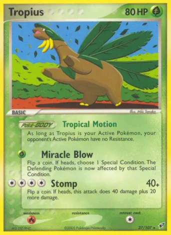 Tropius Pokémon card #27