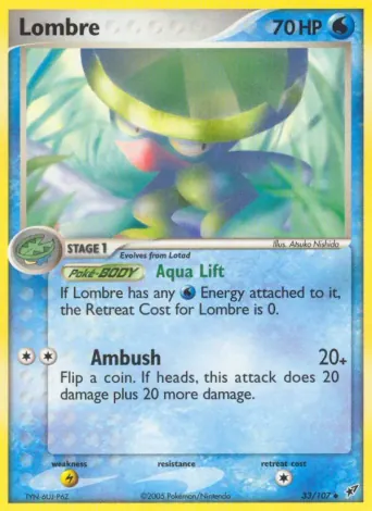 Lombre Pokémon card #33