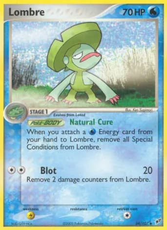 Lombre Pokémon card #34