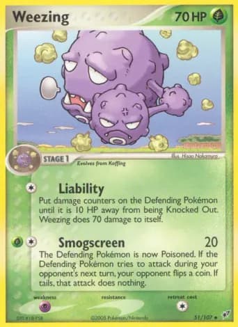 Weezing Pokémon card #51