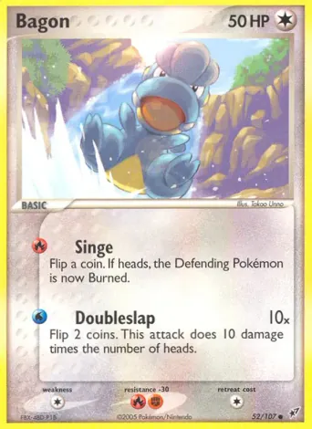 Bagon Pokémon card #52