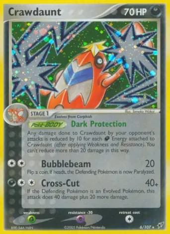 Crawdaunt Pokémon card #6