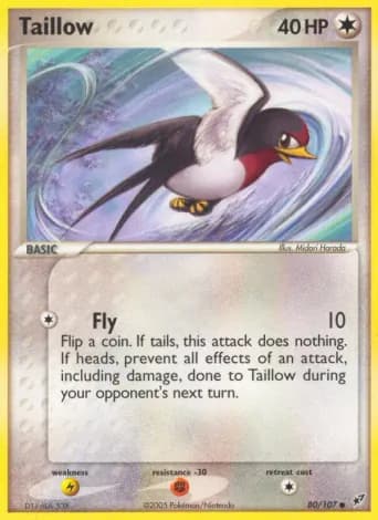 Taillow Pokémon card #80