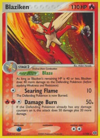 Blaziken Pokémon card #1