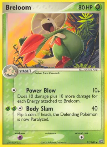 Breloom Pokémon card #22