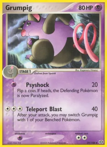 Grumpig Pokémon card #29
