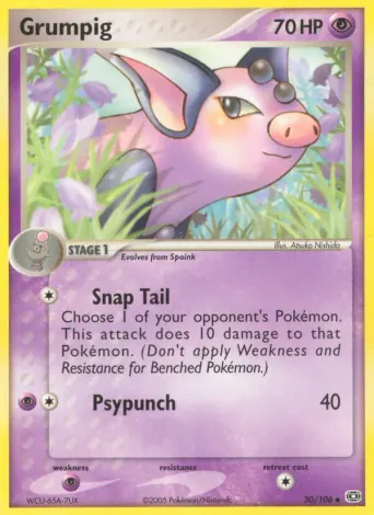 Grumpig Pokémon card #30