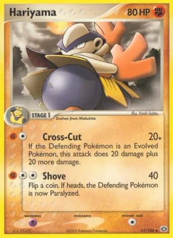 Hariyama Pokémon card #31