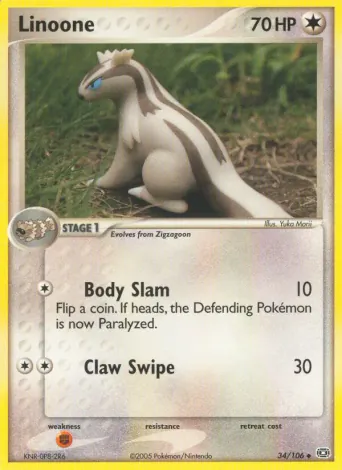 Linoone Pokémon card #34