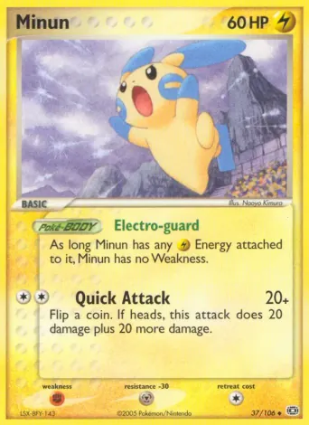 Minun Pokémon card #37