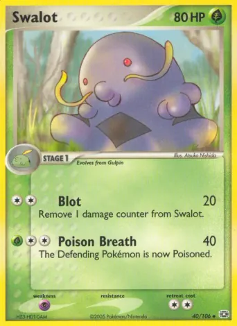 Swalot Pokémon card #40