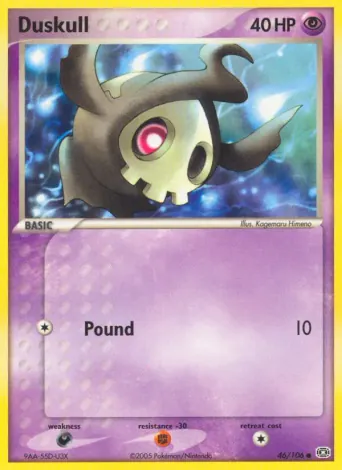 Duskull Pokémon card #46