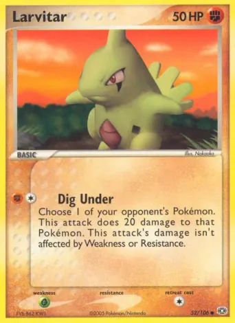 Larvitar Pokémon card #52