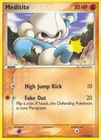 Meditite Pokémon card #55