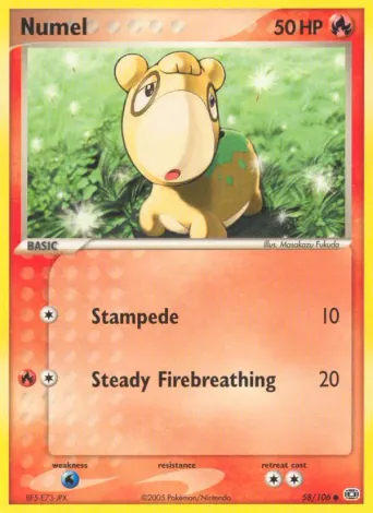 Numel Pokémon card #58