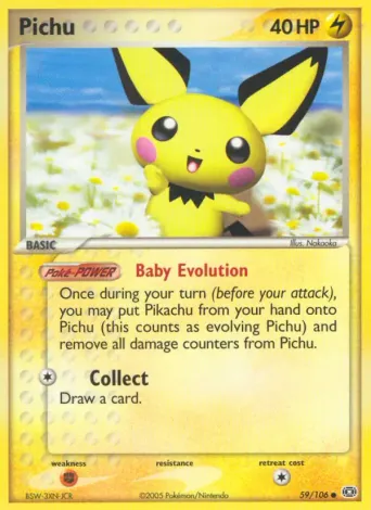 Pichu Pokémon card #59