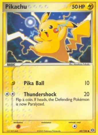 Pikachu Pokémon card #60