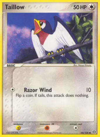 Taillow Pokémon card #68