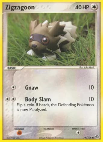 Zigzagoon Pokémon card #74