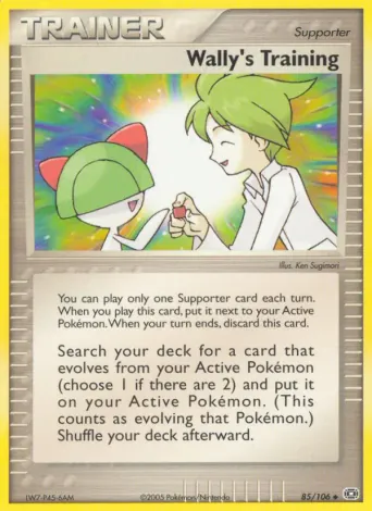 Wally's Training Pokémon card #85