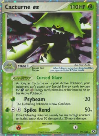 Cacturne ex Pokémon card #91