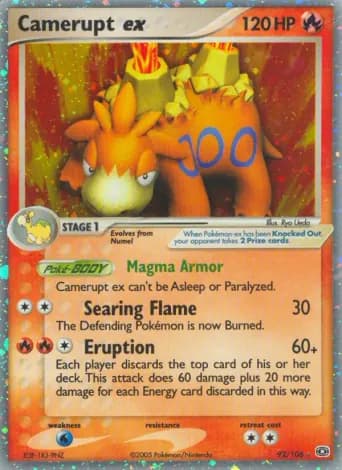 Camerupt ex Pokémon card #92