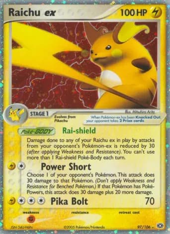 Raichu ex Pokémon card #97