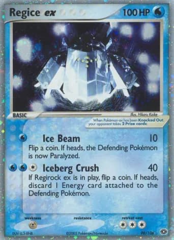 Regice ex Pokémon card #98