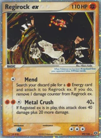 Regirock ex Pokémon card #99