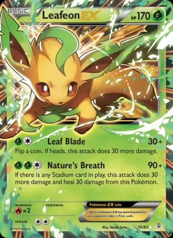 Leafeon EX Pokémon card #10
