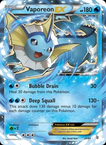 Vaporeon EX Pokémon card #24