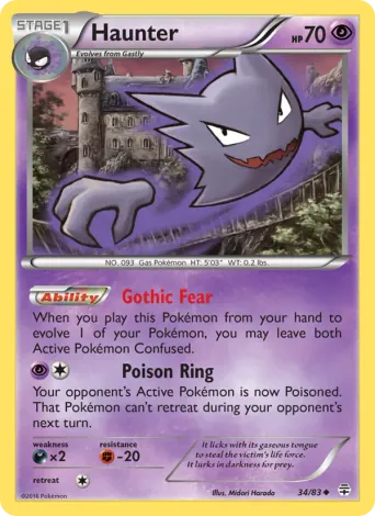 Haunter Pokémon card #34