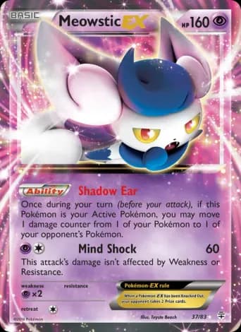 Meowstic EX Pokémon card #37