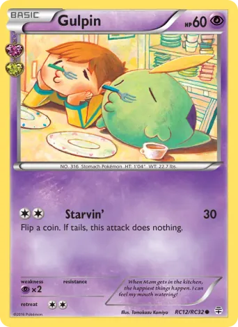 Gulpin Pokémon card #RC12