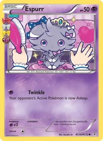 Espurr Pokémon card #RC14