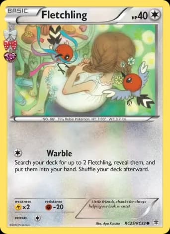 Fletchling Pokémon card #RC25