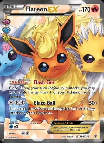 Flareon EX Pokémon card #RC28