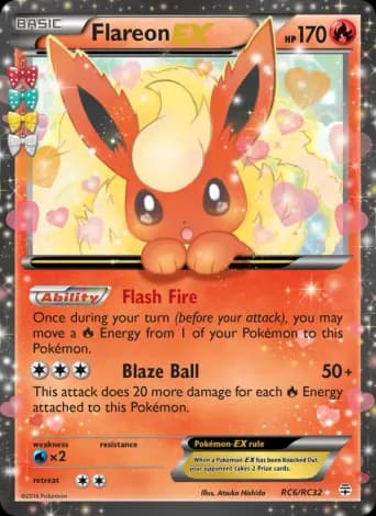 Flareon EX Pokémon card #RC6