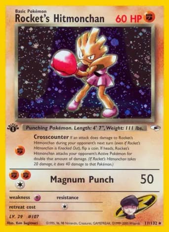 Rocket's Hitmonchan Pokémon card #11