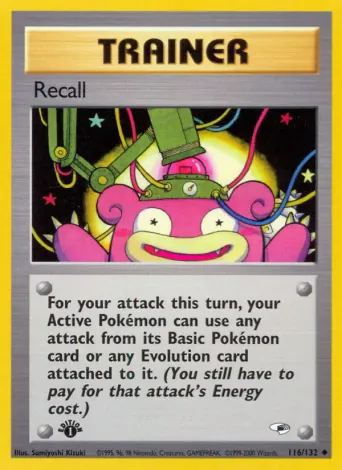 Recall Pokémon card #116