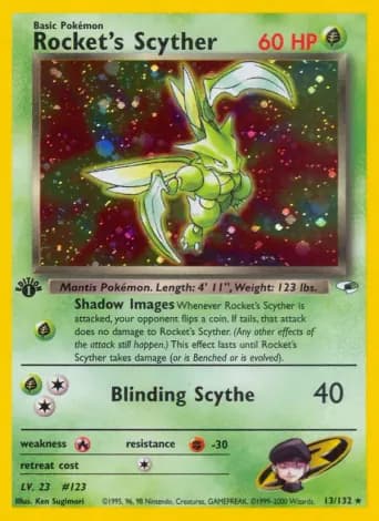 Rocket's Scyther Pokémon card #13