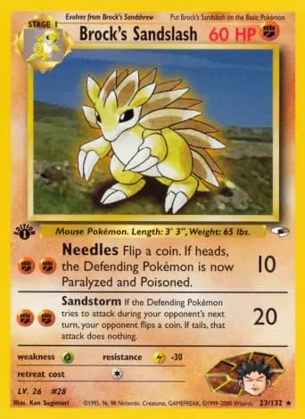 Brock's Sandslash Pokémon card #23