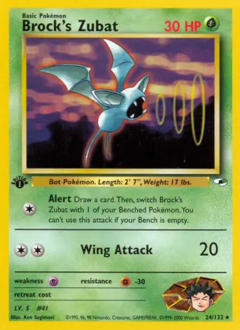 Brock's Zubat Pokémon card #24