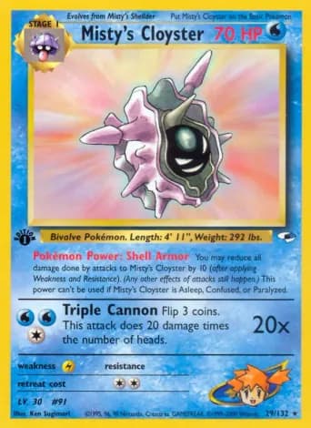 Misty's Cloyster Pokémon card #29